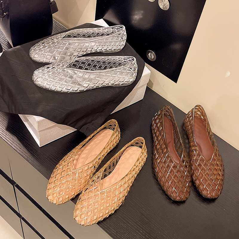 Jelly Sandal Women - New V-mouth Crystal Jelly Shoes Fashionable,