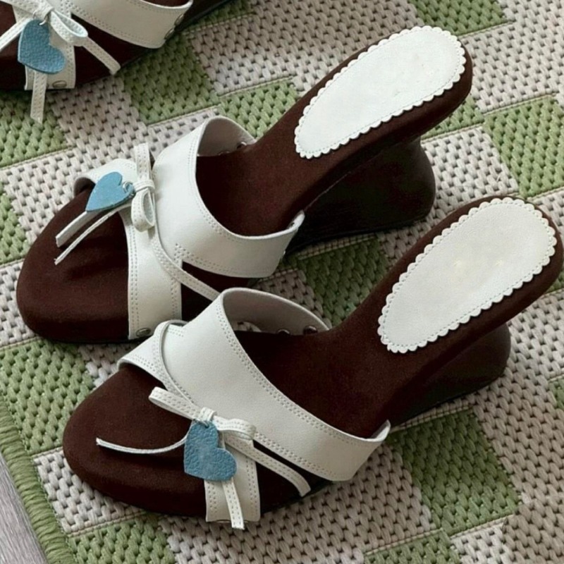 Women's Heart Bow Wedge Heel S - огляд і ціна Women Shoes Us To Eu