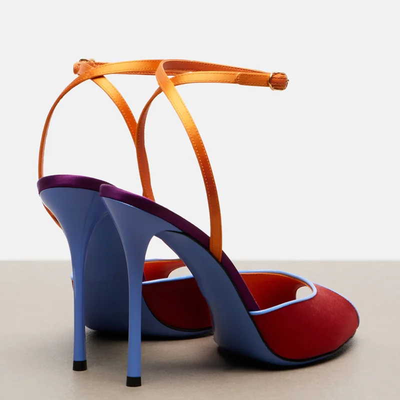 Satin Mixed Colors Peep Toe Sa - огляд і ціна Women'S Shoes Peep Toe
