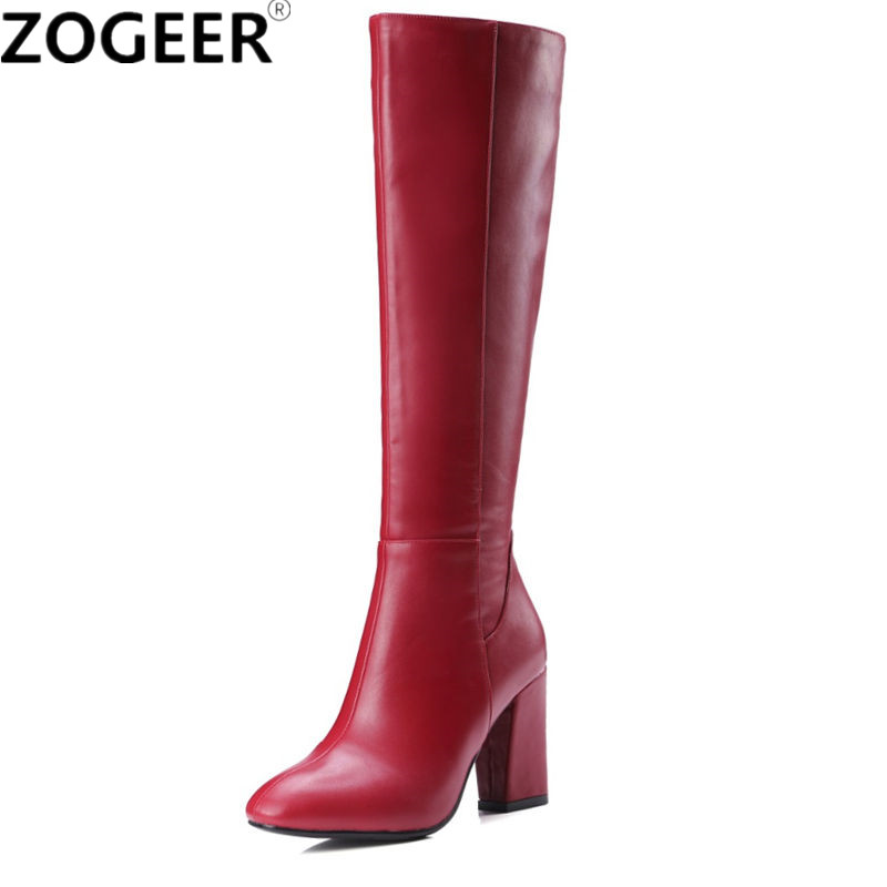 Fashion Red Winter Women's Kne - огляд і ціна Zip Up Boots Short