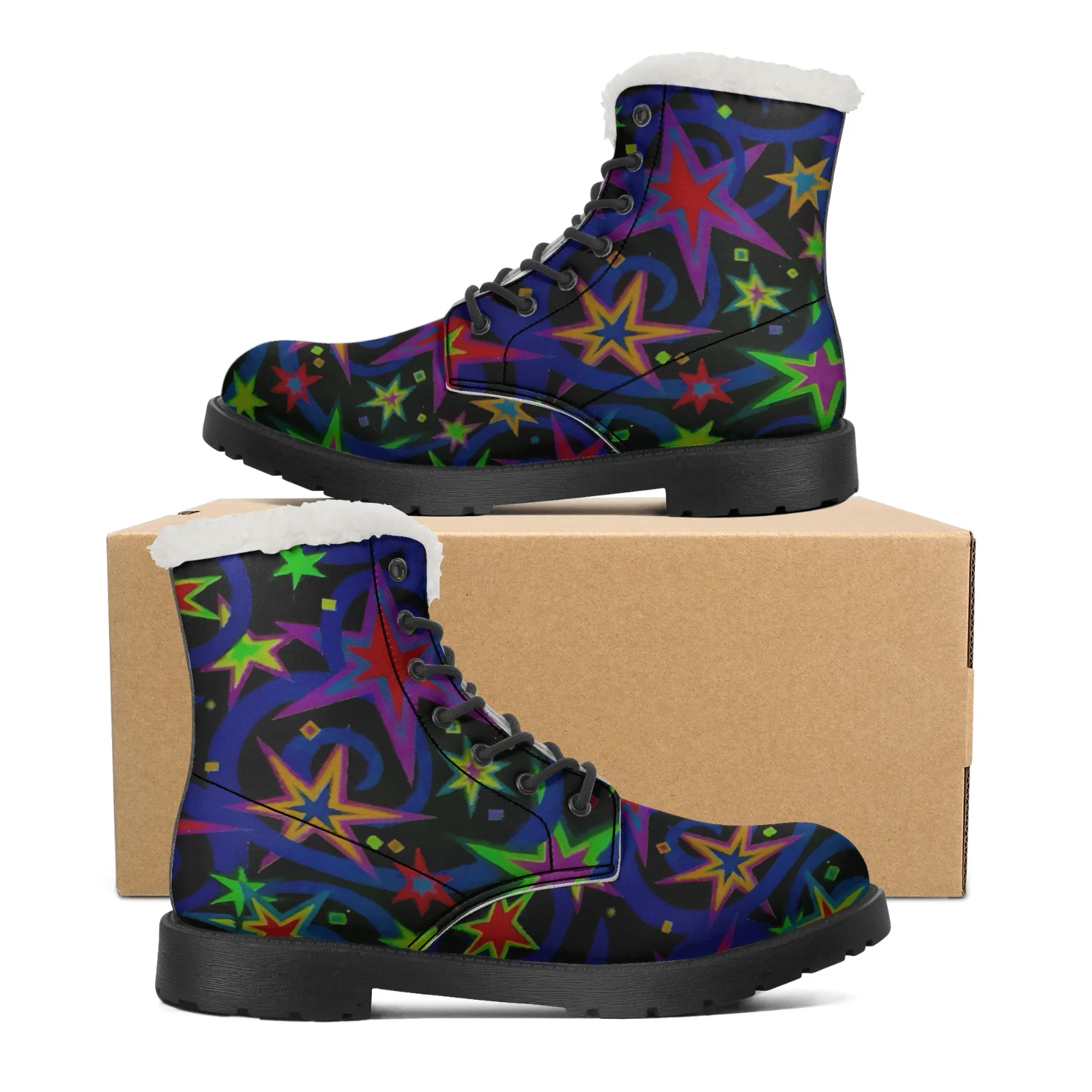 Starlit Sky Plush Snow Boots f - огляд і ціна Women Shoes Us To Eu