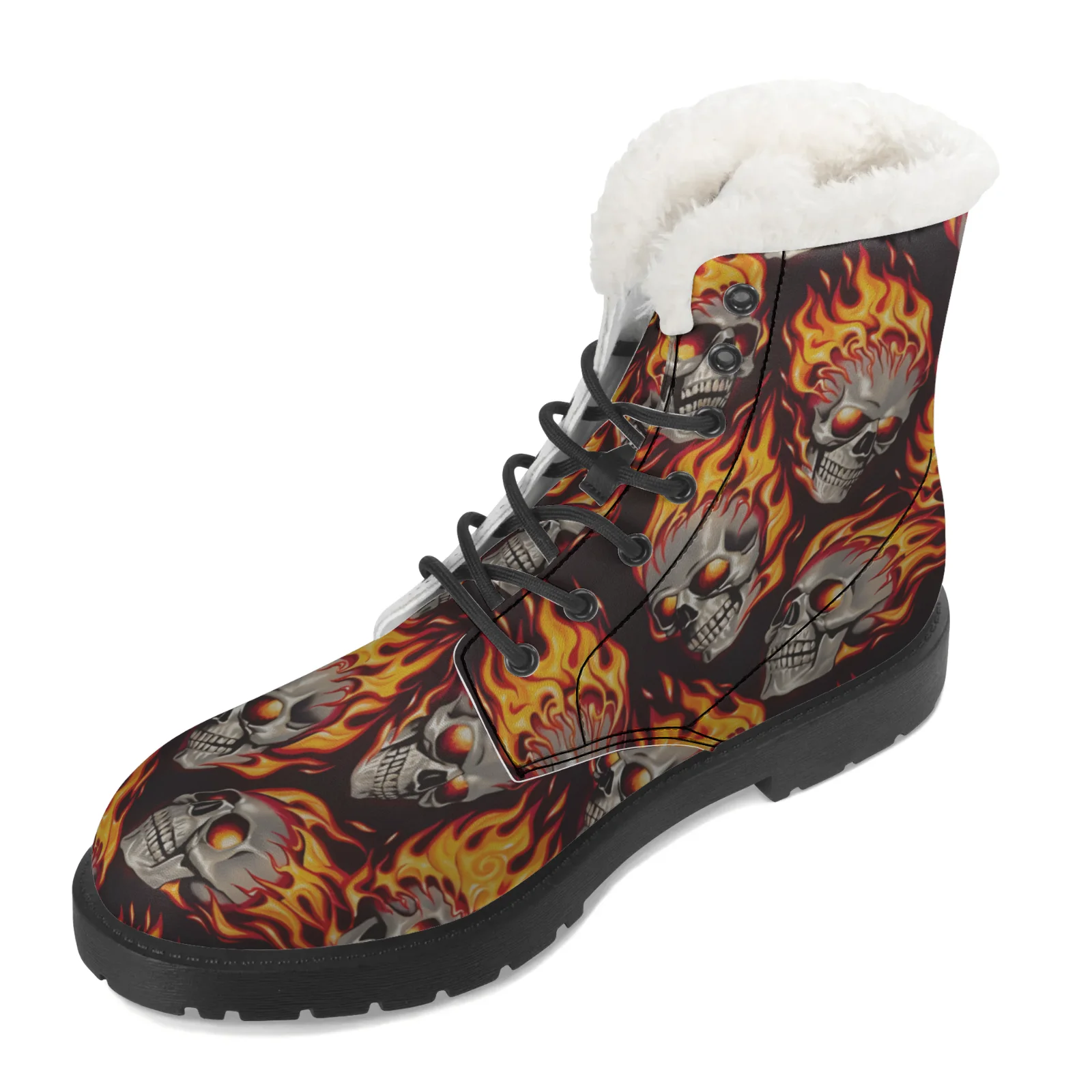 Fire Skull Patterns Snow Boots - огляд і ціна Women Shoes Us To Eu