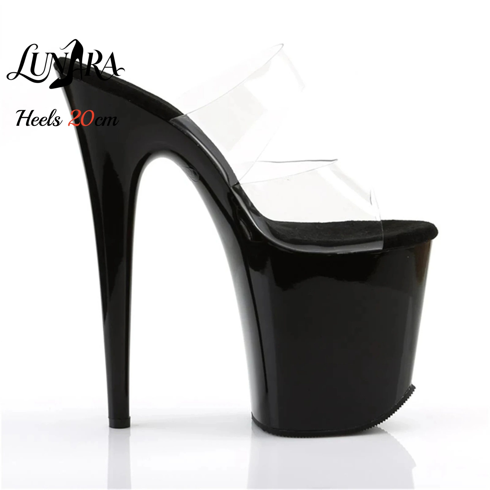 20cm Clear PVC Strappy Ultra H - огляд і ціна Clear Strap Heel
