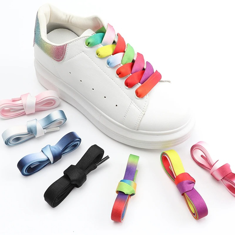 Rainbow Gradient Flat Shoelace - огляд і ціна Women Shoes Mk