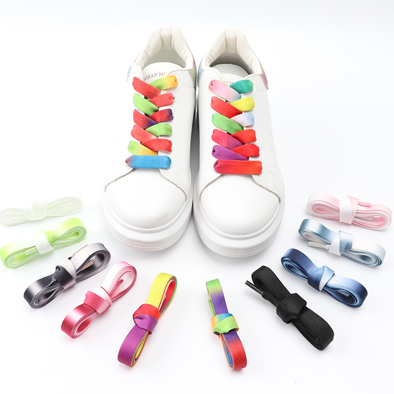 Rainbow Gradient Flat Shoelace - огляд і ціна Women Shoes Mk