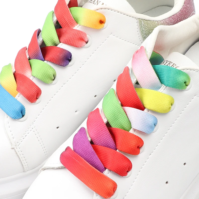 Rainbow Gradient Flat Shoelace - огляд і ціна Women Shoes Mk