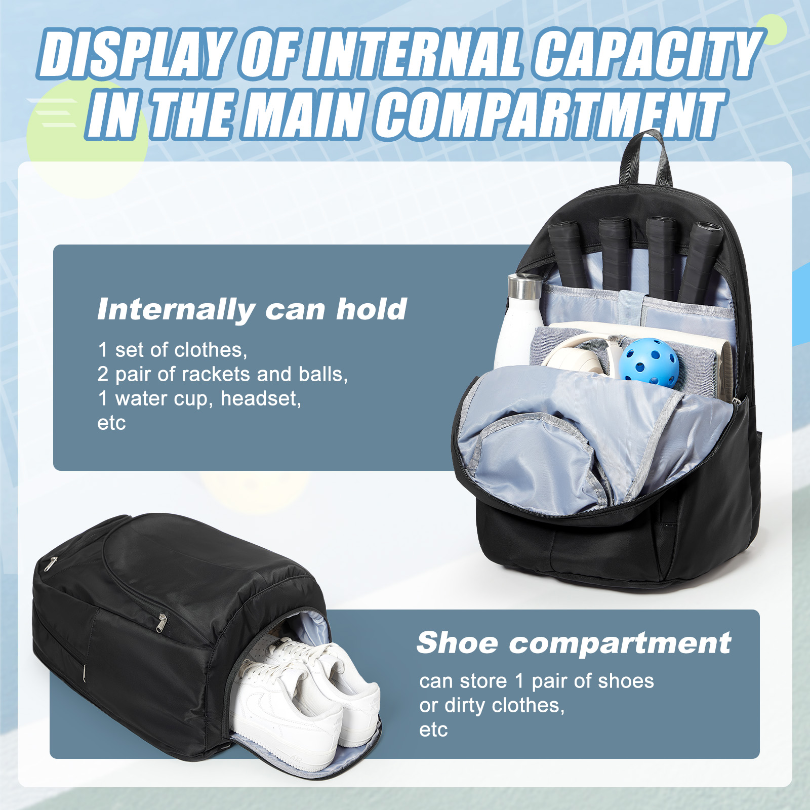 Tennis Bag Tennis Backpack 2 R - огляд і ціна Women'S Shoes Large