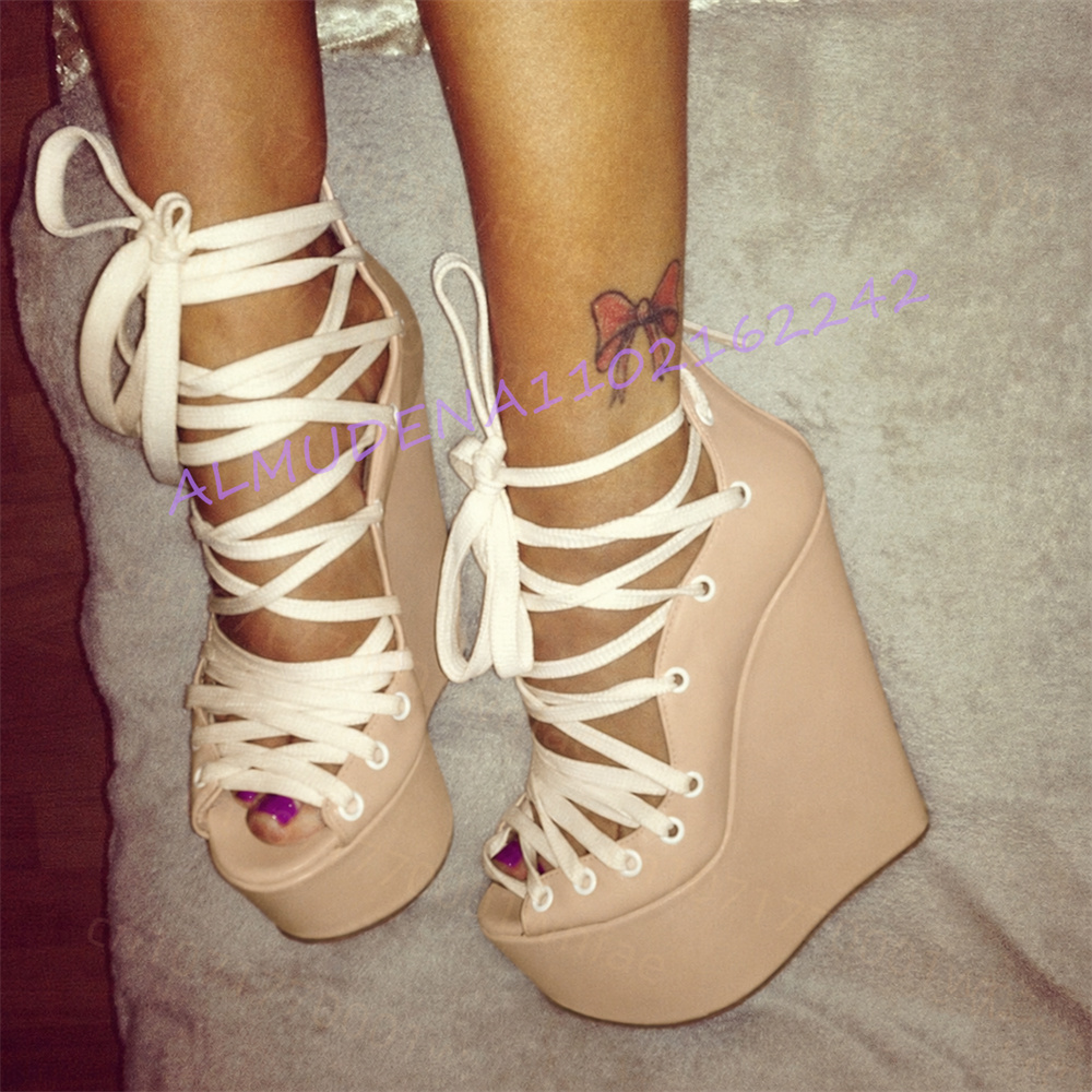 Women Pink Platform Wedge Sand - огляд і ціна Women Shoes Us To Eu