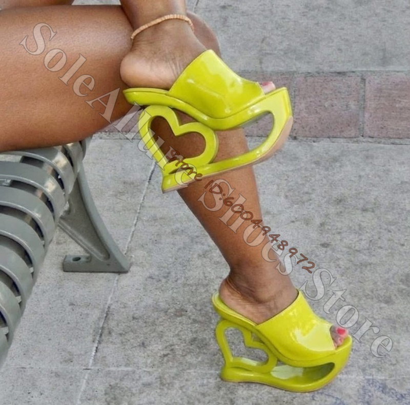 Patent Leather Heart Hollow Sc - огляд і ціна Women'S Shoes Peep Toe