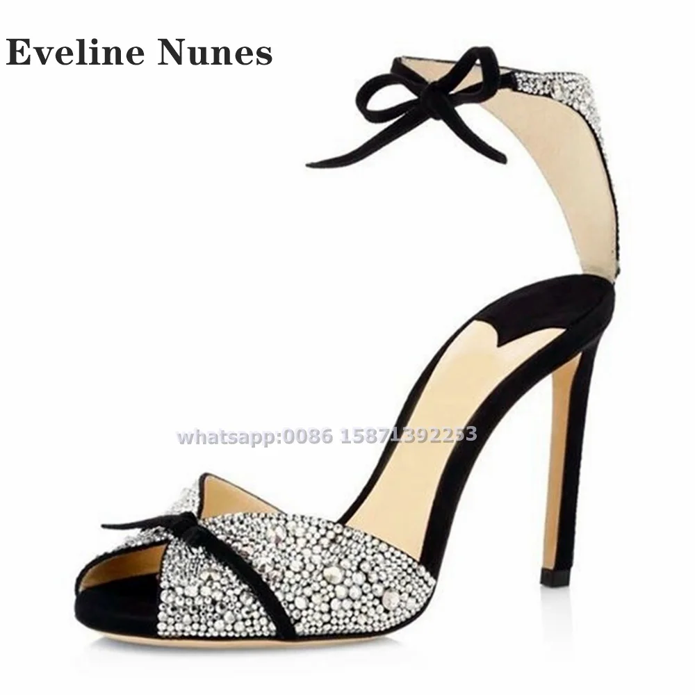 Bow Rhinestone Ankle Strap San - огляд і ціна Women'S Shoes Peep Toe