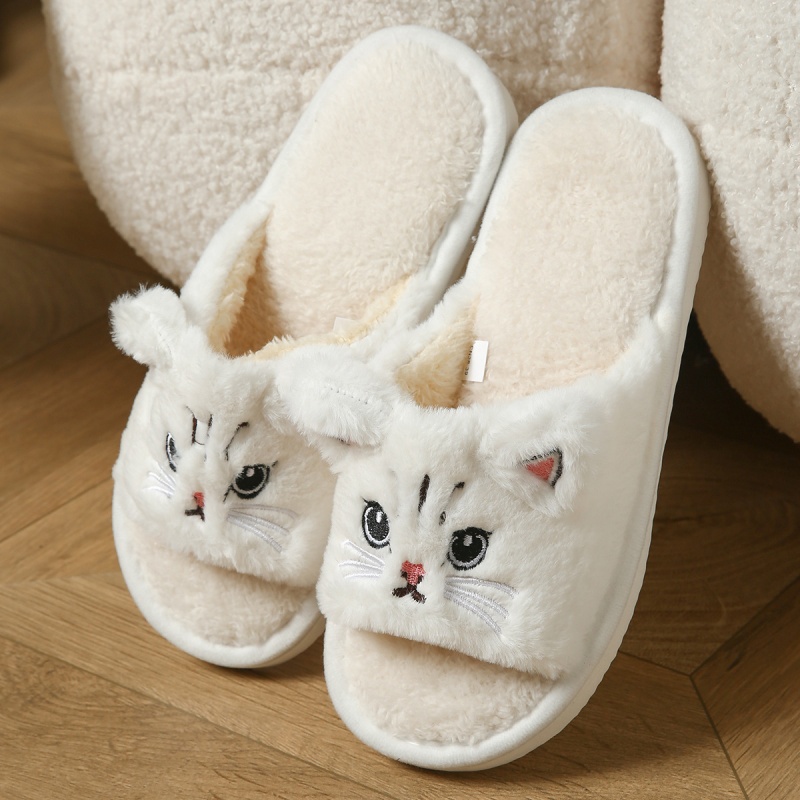 Cute Cat Plush Flip Flops For  - огляд і ціна Women Shoes For Winter