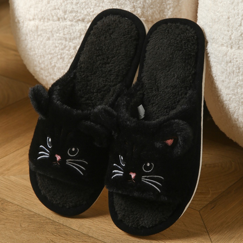 Cute Cat Plush Flip Flops For  - огляд і ціна Women Shoes For Winter