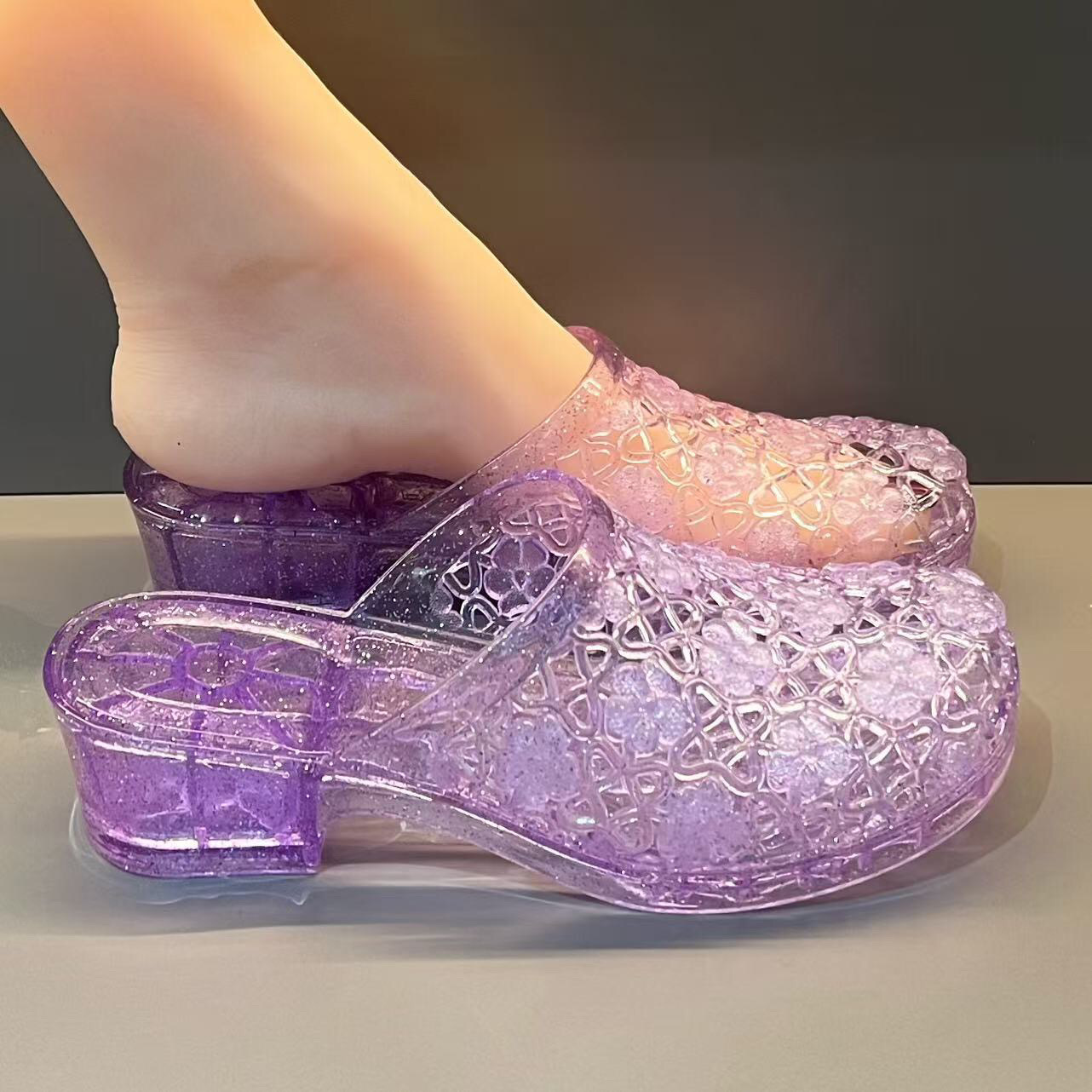 New Sparkling Cut-outs Sandals - огляд і ціна Jelly Sandal Women