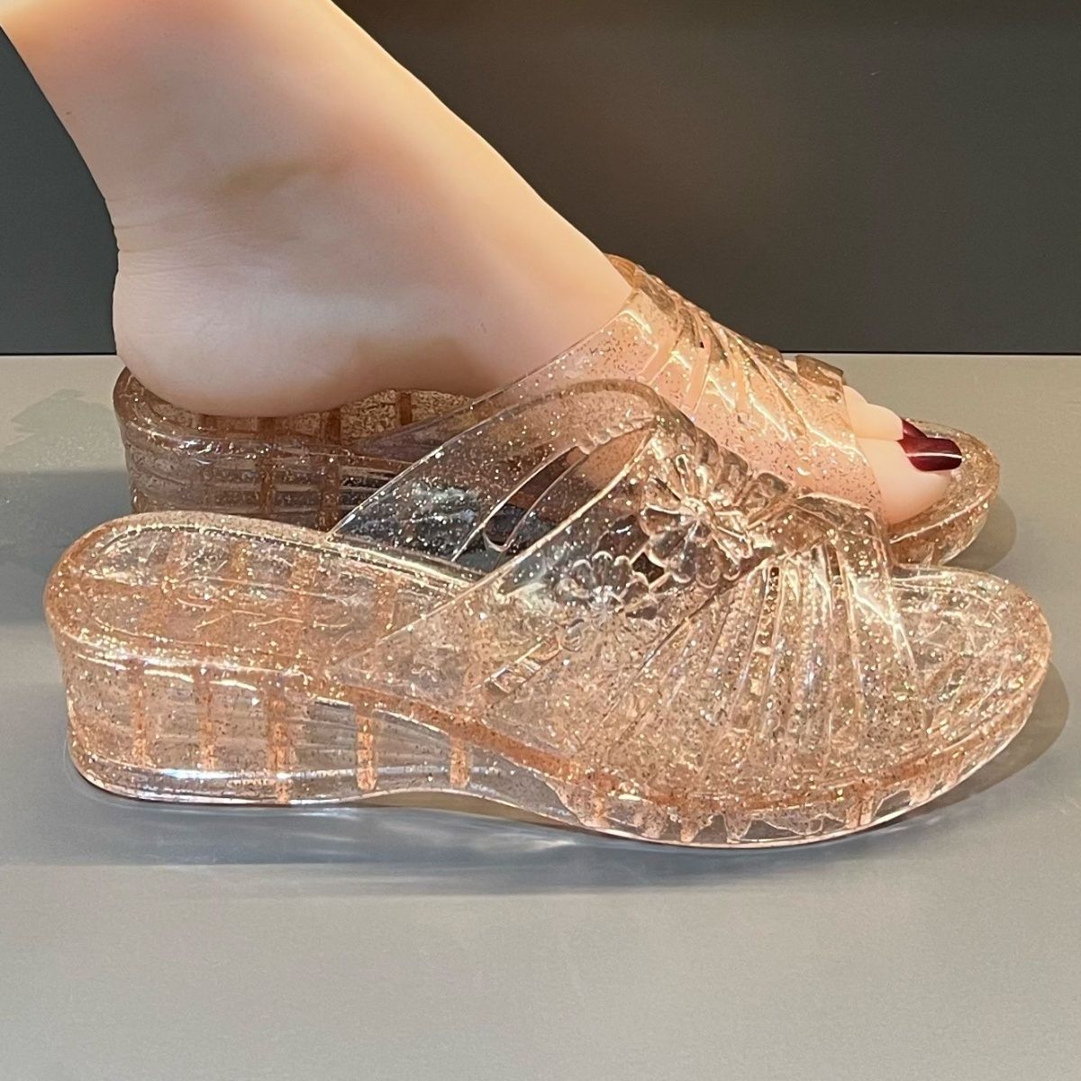 WFashion Purple Glitter Jelly  - огляд і ціна Jelly Sandal Women