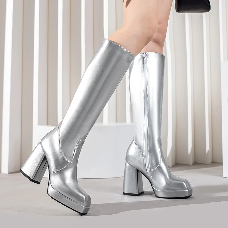 Green Winter Women Platform Kn - огляд і ціна Zip Up Boots Short