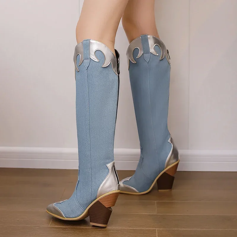 Big Size Western Women Knee Hi - огляд і ціна Zip Up Boots Short