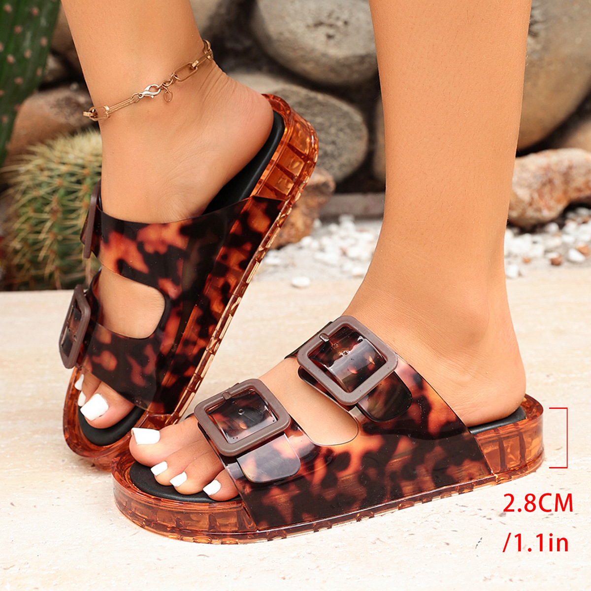 2026 New Women's Leopard Jelly - огляд і ціна Jelly Sandal Women