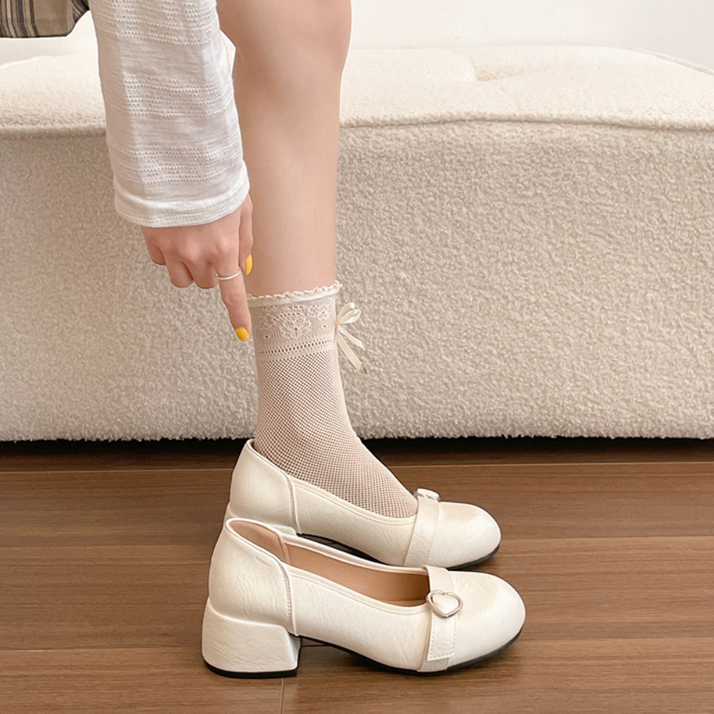 French-style Chunky Heel Silve - огляд і ціна Women Shoes Mk